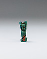 Cat amulet, Faience