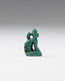 Cat amulet, Faience