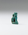 Cat amulet, Faience
