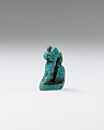 Cat amulet, Faience