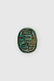 Scarab, Hatshepsut, Faience