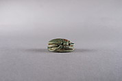 Scarab Inscribed with Hieriglyphs and Figure of Maat, Glazed steatite