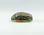 Scarab of Queen Sitsebek, Steatite, green glaze