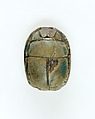 Scarab of Queen Sitsebek, Steatite, green glaze