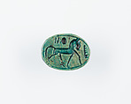 Hedgehog Seal with device of a horse, Steatite, green glaze