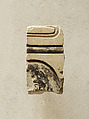 Relief fragment from a procession of attendants - see 31.3.1-1, Limestone, paint