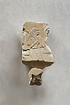 Relief, fragment from procession of attendants (see 26.3.353-1-related), Limestone, paint