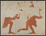 Stone Masons Sqaring a Block, Tomb of Rekhmire, Nina de Garis Davies, Paper, tempera paint, ink
