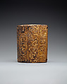 Gilded armlet of priest, Pedi-amun-pa-sheri, Wood, plaster, gold leaf