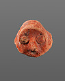 Head from a male figure, Pottery; paint