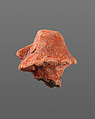 Head from a male figure, Pottery; paint