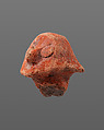 Head from a male figure, Pottery; paint