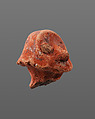Head from a male figure, Pottery; paint