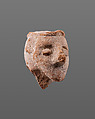 Head from a human figure, Pottery; paint