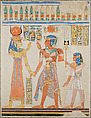 Ramesses III and Prince Amenherkhepeshef before Hathor, Nina de Garis Davies, Paper, tempera paint, ink