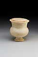 Open-Mouthed Cosmetic Jar with Lid, Travertine (Egyptian alabaster)