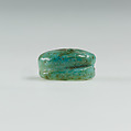 Uninscribed Scaraboid Bead, Faience