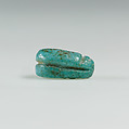 Uninscribed Scarab Bead, Faience