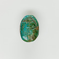 Uninscribed Scarab Bead, Faience