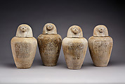 Canopic Jar of Ruiu, Pottery, Marl B, paint