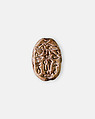Scarab Ring of Ruiu, Steatite (glazed), silver