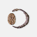 Scarab Ring of Ruiu, Steatite (glazed), silver