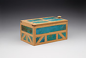 Jewelry Box, Faience inlay, modern wood
