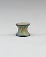 Spool-Shaped Game Piece, Egyptian blue