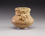 Cosmetic Jar Sealed with Linen, Pottery, linen