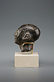 Head of male statue, Steatite or serpentinite