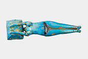 Cosmetic Spoon in the Form of a Swimming Girl, Faience