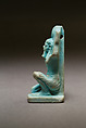 Shu amulet, Faience