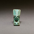 Hare amulet, Faience