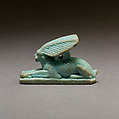 Hare amulet, Faience