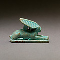 Hare amulet, Faience