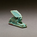 Hare amulet, Faience