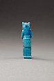 Bastet amulet, Faience