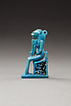 Bastet amulet, Faience