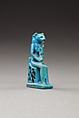 Bastet amulet, Faience
