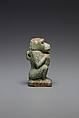 Baboon with a wedjat eye, Faience