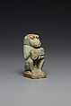 Baboon with a wedjat eye, Faience