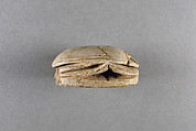 Scarab Inscribed with the Name Psamtik, Steatite, traces of green glaze
