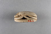 Scarab Inscribed with the Name Psamtik, Steatite, traces of green glaze