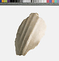 Garment fragment, royal kilt  at knee, Indurated limestone