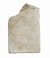 Offering table (?) fragment, Indurated limestone