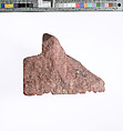 Part of a (back?) pillar or stela with the first cartouche of the Aten, Red quartzite