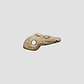 Jackal head amulet, Ivory or bone