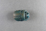 Scarab, Blue glazed faience