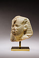 Head of king Amasis from a sphinx, Greenish limestone