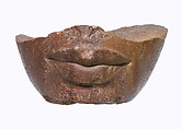 Lower part of a royal head, Red quartzite